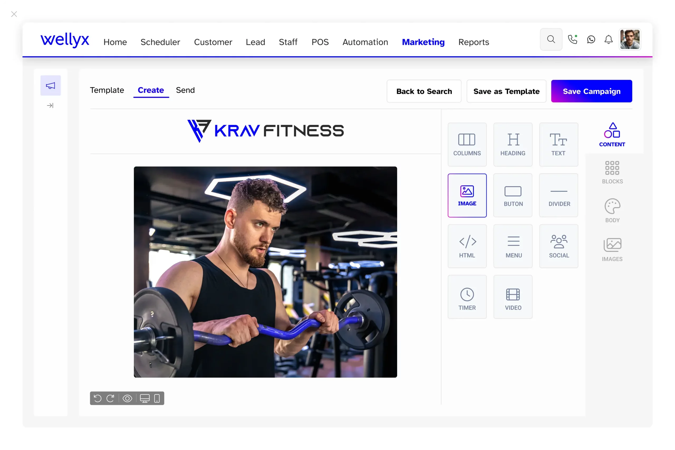 Marketing software by Wellyx