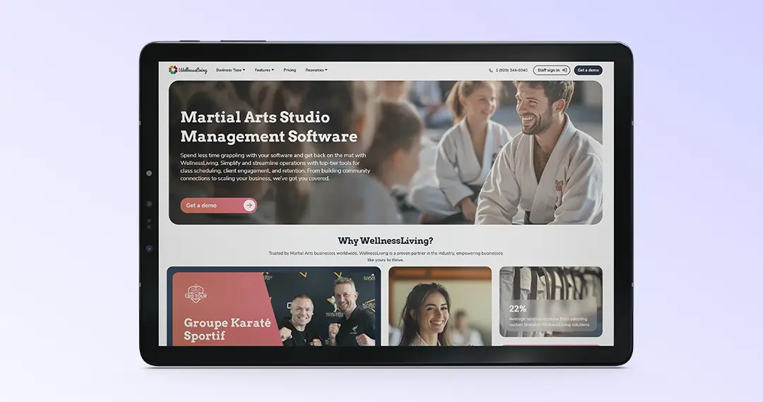 WellnessLiving martial arts software