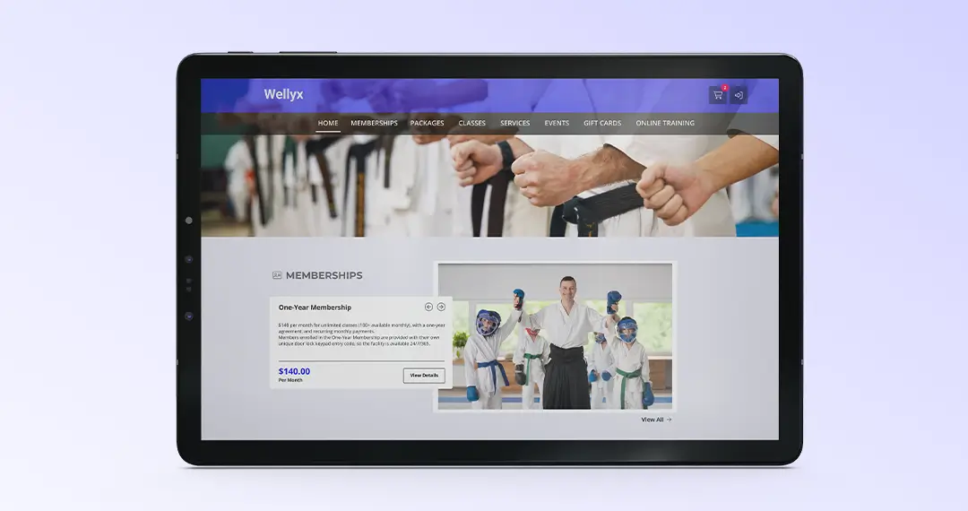 Wellyx martial arts software