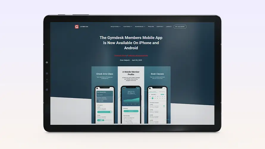 Gymdesk gym mobile app