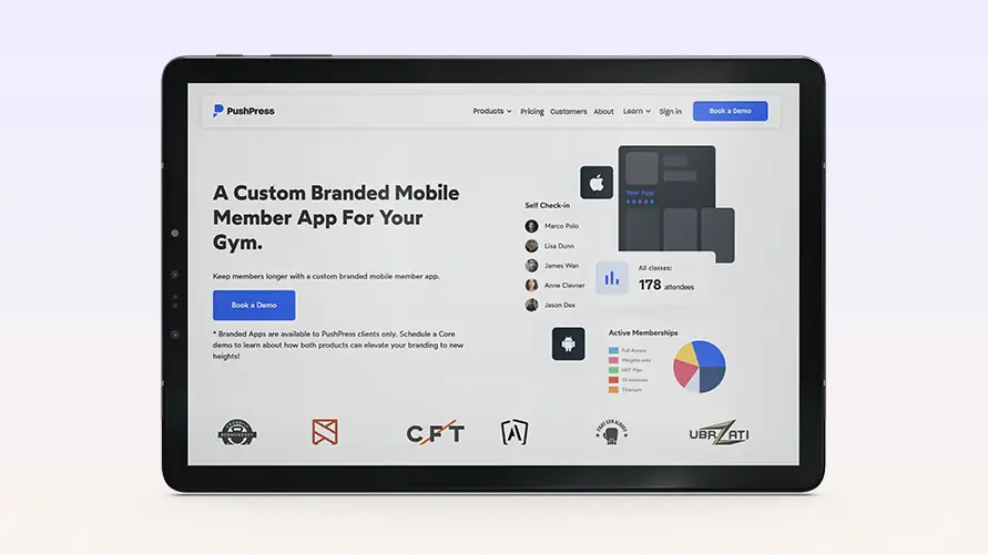 PushPress gym mobile app