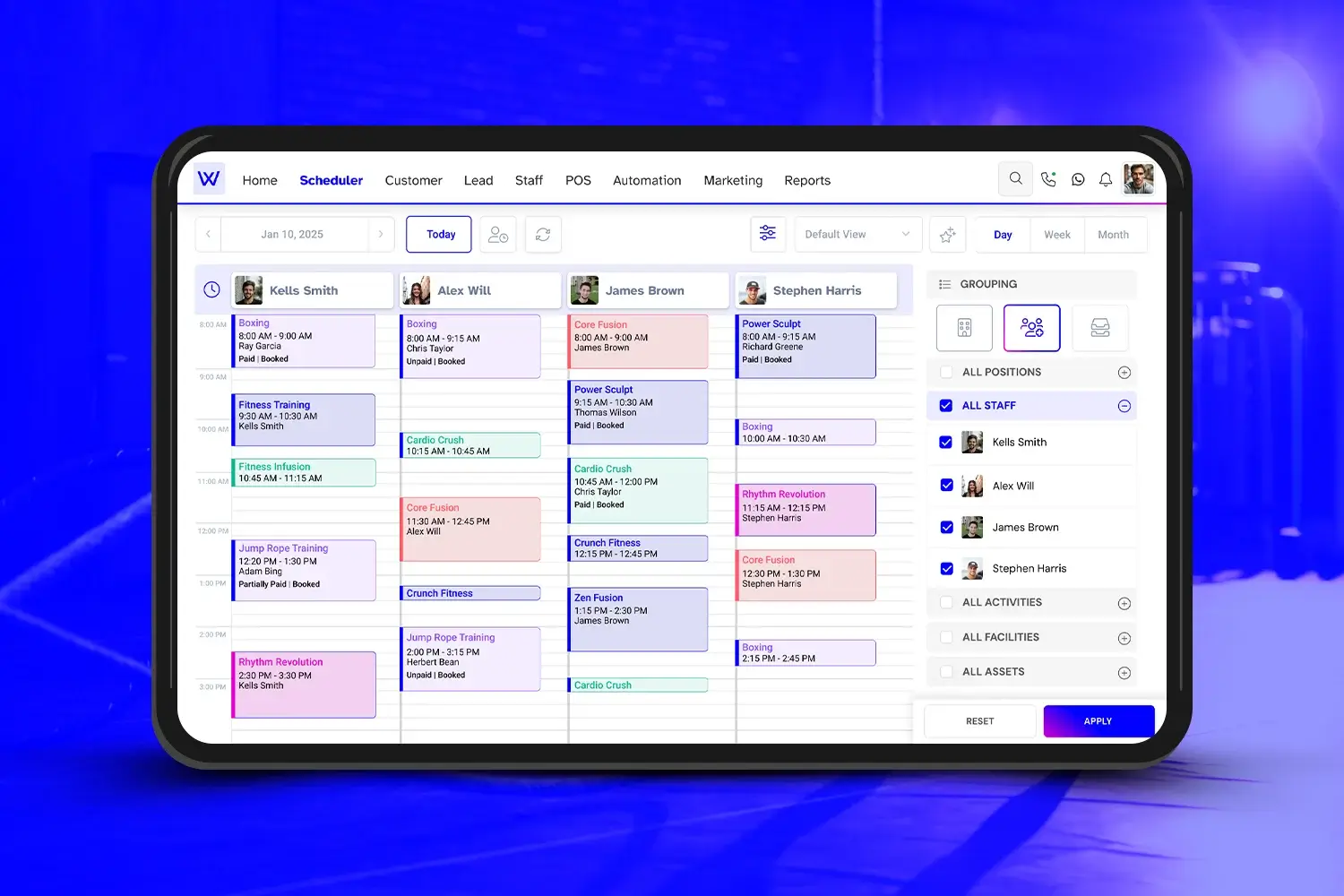 Wellyx feature for gym staff