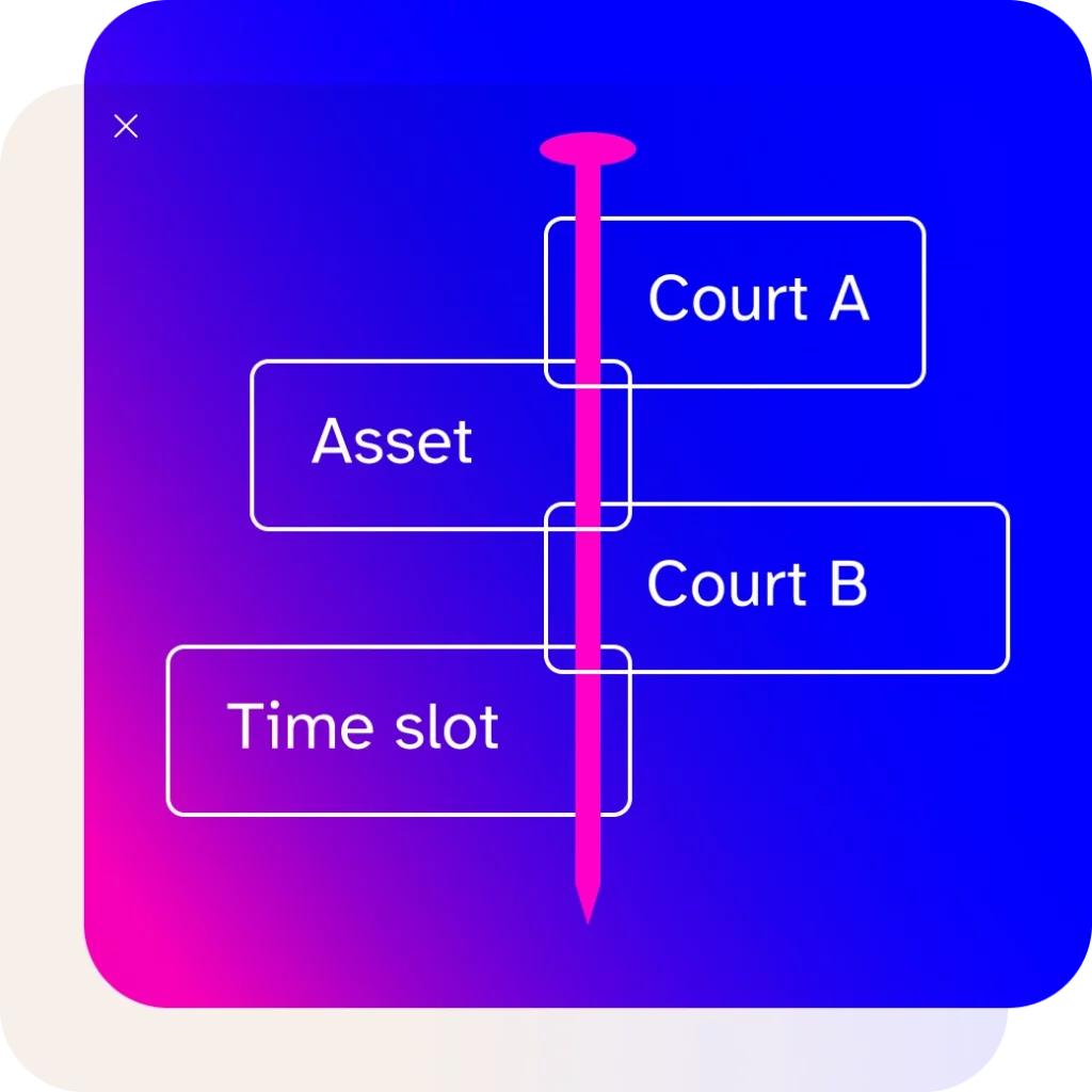 Rent out courts rooms and gear without the back-and-forth