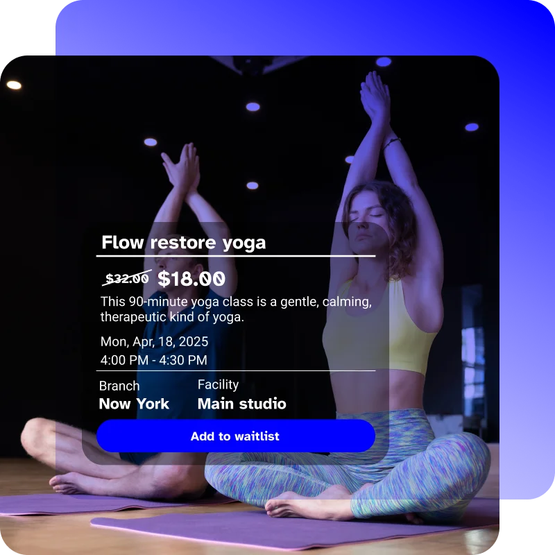 Manage class waitlist with wellyx