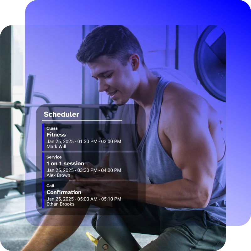 On Scheduler for staff on Mobile app