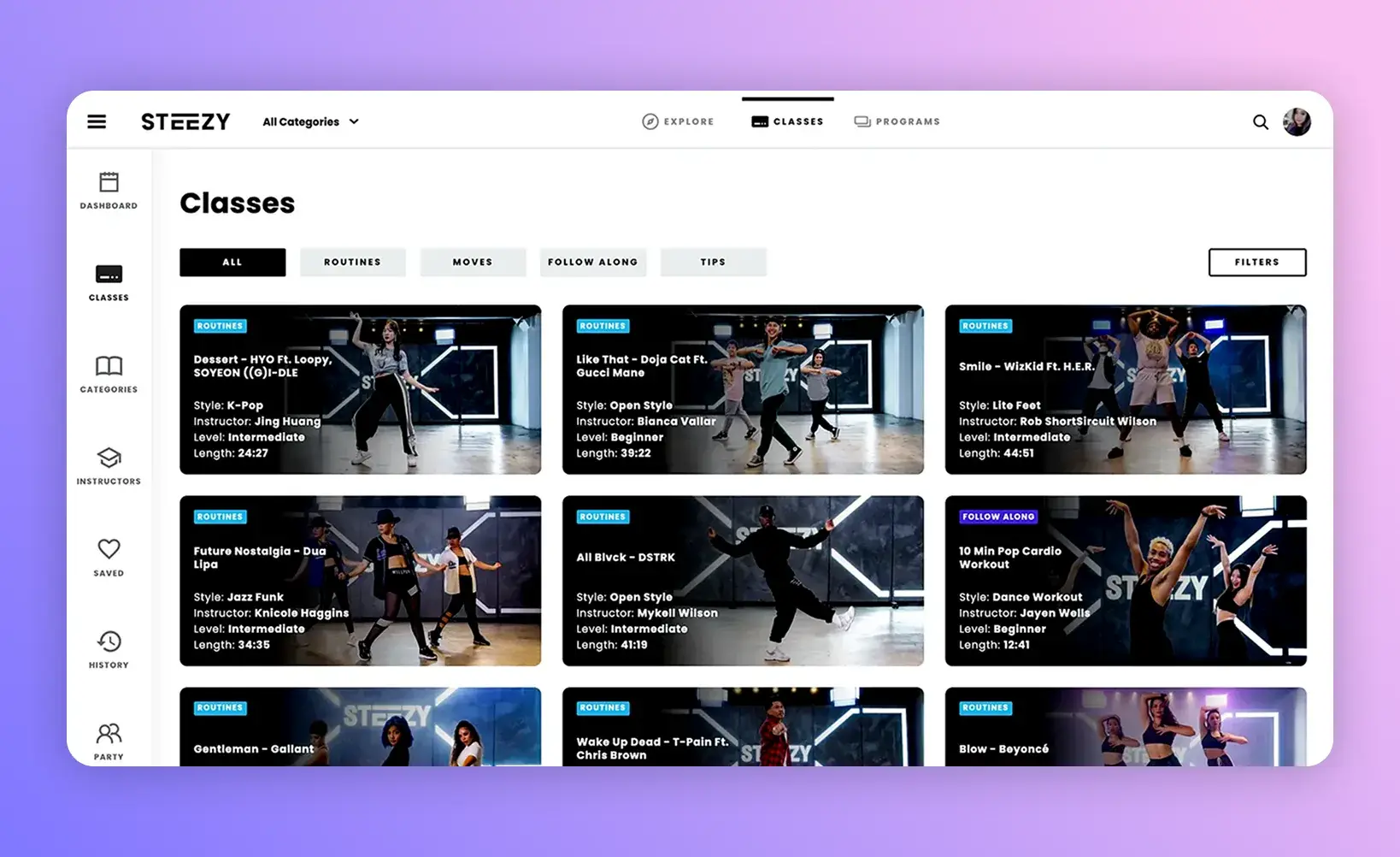 STEEZY Studio choreography app for dance studios