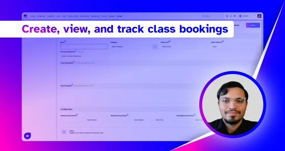 Classes booking feature