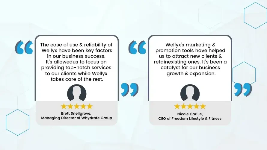 Wellyx clients testimonials