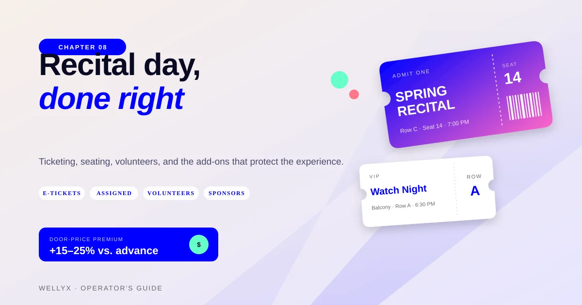 Dance recital ticketing