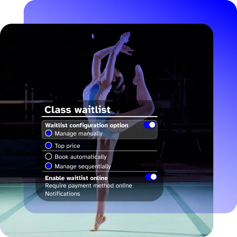 Recreational programs & event scheduling management for gymanstics