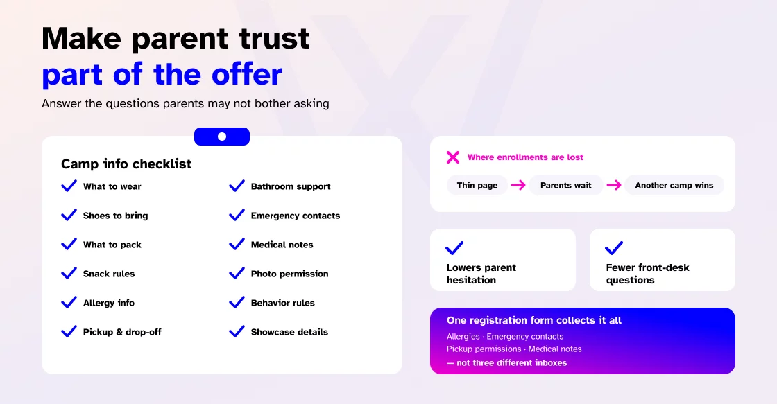 Make parent trust part of the offer