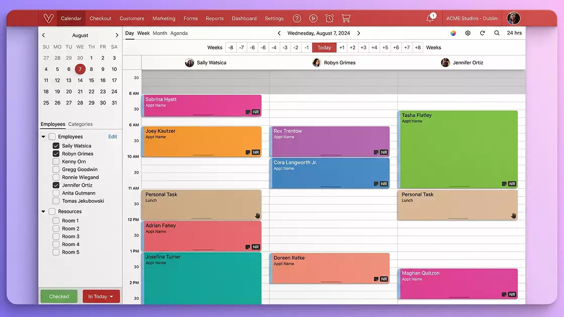 Vagaro dashboard