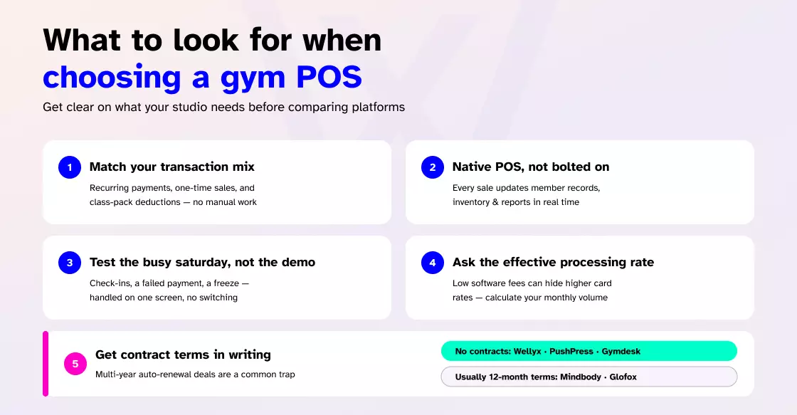 What to look for when choosing a gym POS