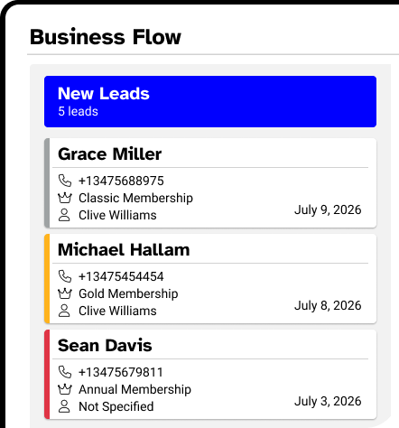 CRM lead management by wellyx