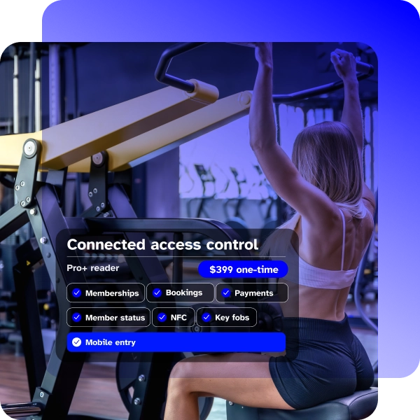 Gym access control of Acuity and Wellyx