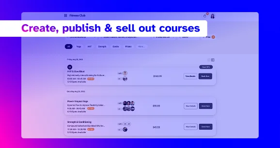 Course booking video