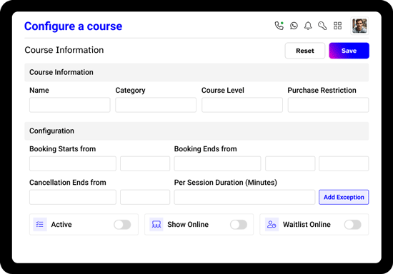 Course in minutes
