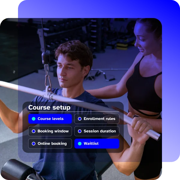 Set up a course in minutes