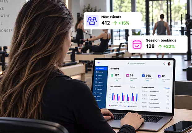 Pilates studio management software by Wellyx